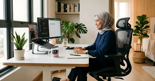 ergonomic work from home setup Malaysia - good posture office chair