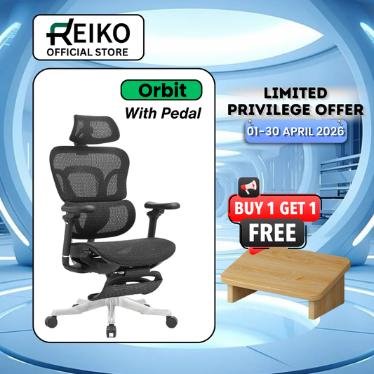 Reiko Orbit heavy duty full mesh ergonomic office chair Malaysia - 5 year warranty