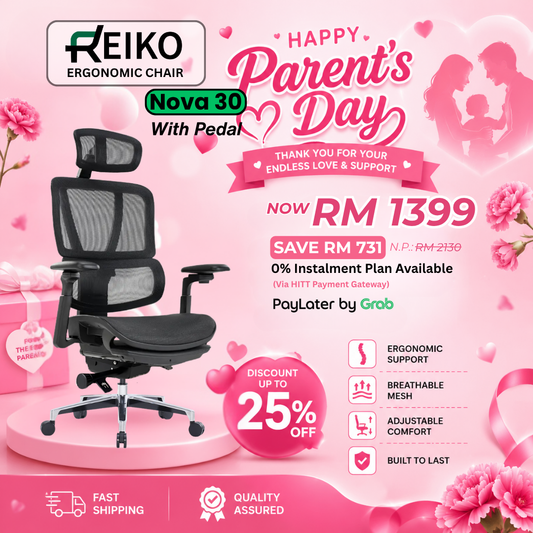 Reiko Nova 30 ergonomic office chair Malaysia - Korea Wintex mesh 5D 