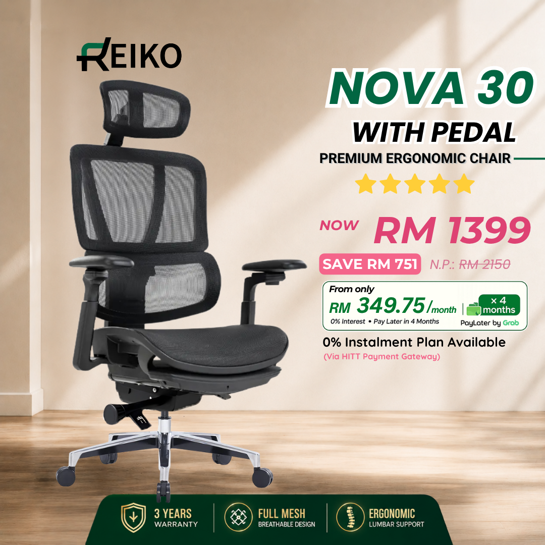 Reiko Nova 30 ergonomic office chair Malaysia - Korea Wintex mesh 5D 