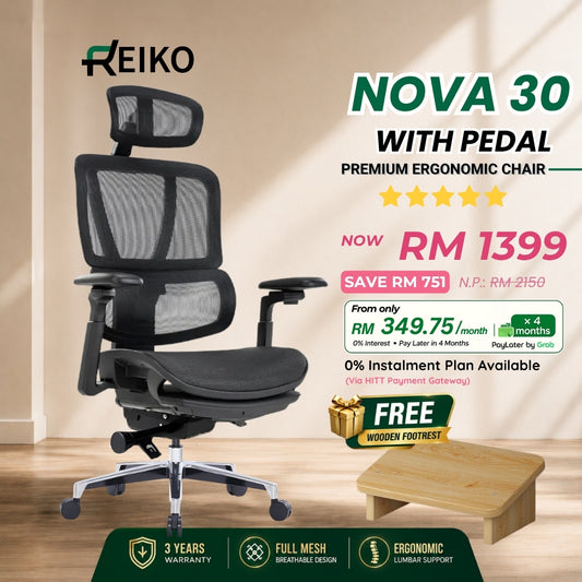 Reiko Nova 30 ergonomic office chair Malaysia - Korea Wintex mesh 5D 