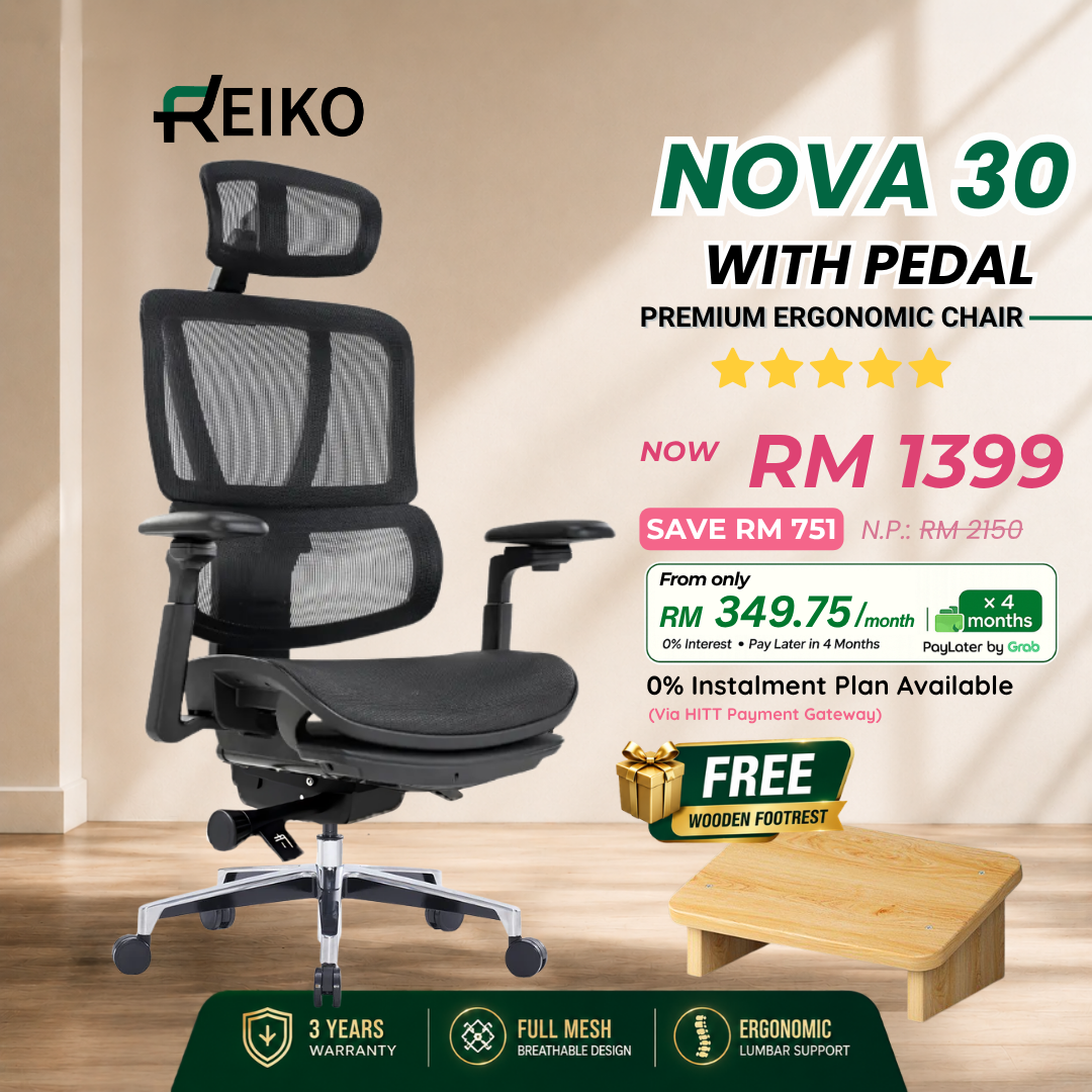 Reiko Nova 30 ergonomic office chair Malaysia - Korea Wintex mesh 5D 