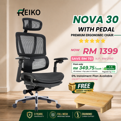 Reiko Nova 30 ergonomic office chair Malaysia - Korea Wintex mesh 5D 