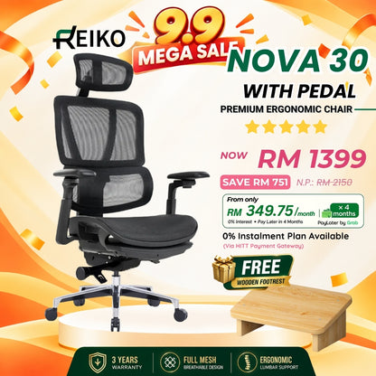 Reiko Nova 30 ergonomic office chair Malaysia - Korea Wintex mesh 5D 