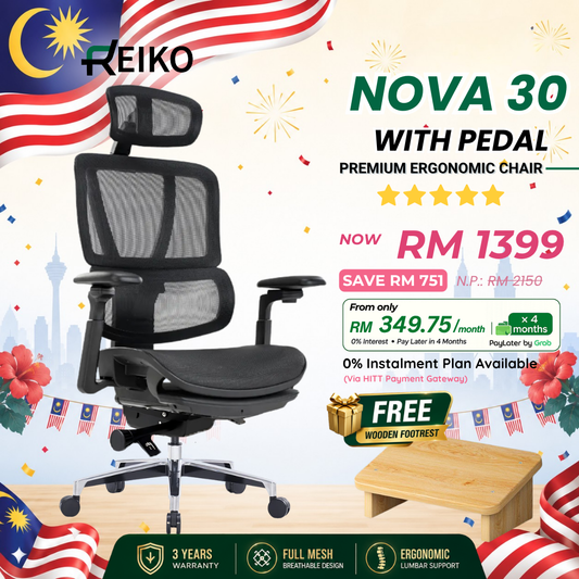 Reiko Nova 30 ergonomic office chair Malaysia - Korea Wintex mesh 5D 