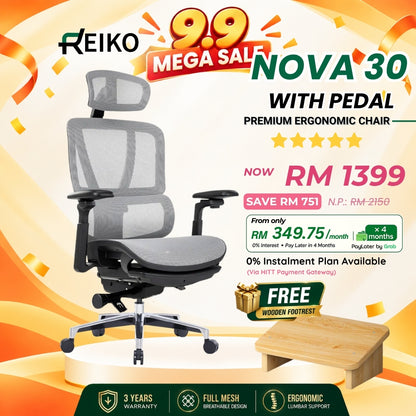 Reiko Nova 30 ergonomic office chair Malaysia - Korea Wintex mesh 5D 
