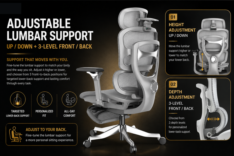 Reiko Aurelia Ergonomic Chair specifications