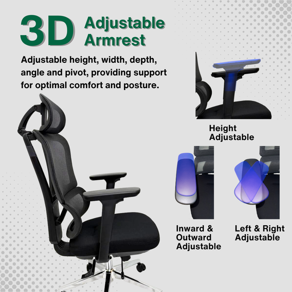 Reiko Elevate 30 Ergonomic Chair specifications