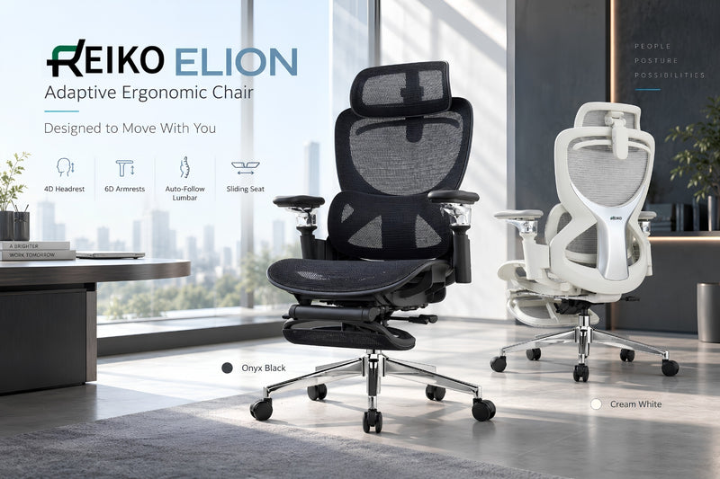 Reiko Elion Ergonomic Chair with Pedal Footrest specifications
