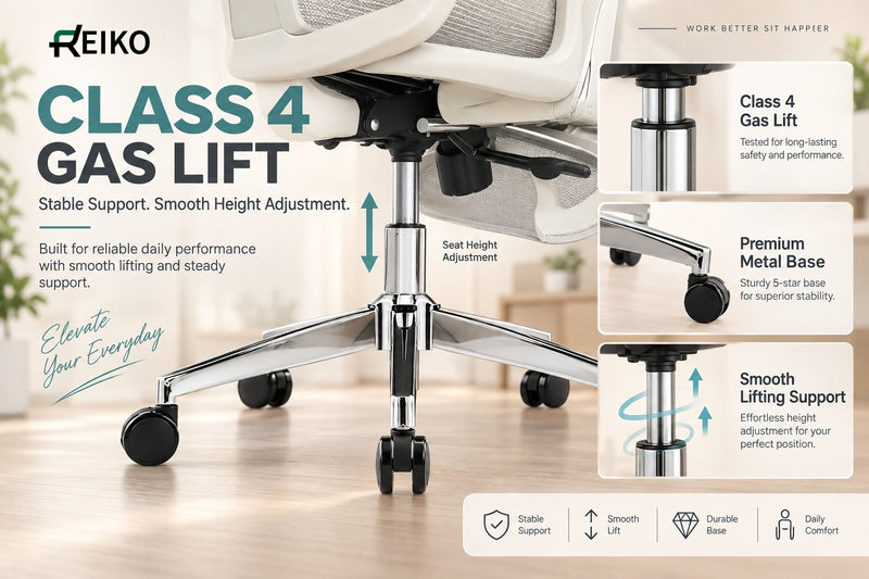 Reiko Elion Ergonomic Chair with Pedal Footrest specifications