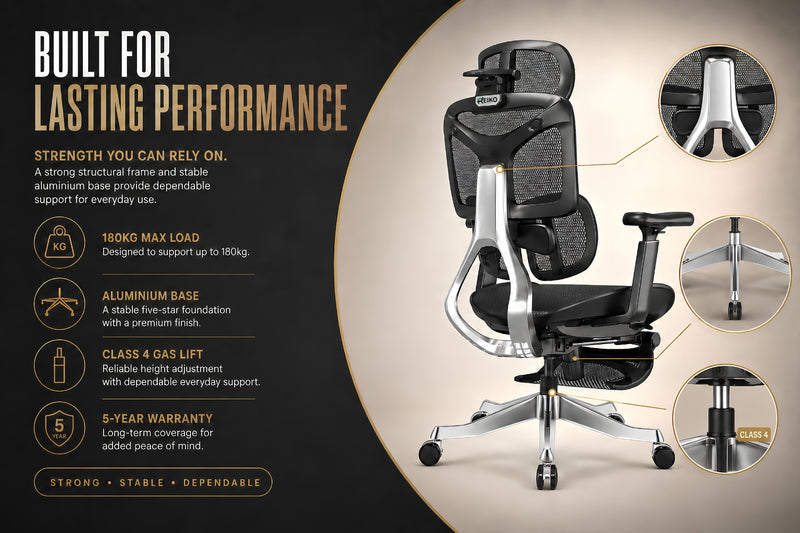 Reiko Ergolux Ergonomic Chair specifications