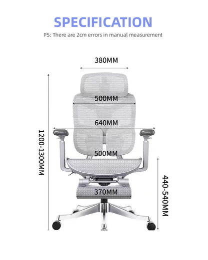 Reiko Ergolux with Pedal Ergonomic Chair Full Mesh 5 Years Warranty Office Chair, Adjustable Lumbar Chair, Gaming Chair