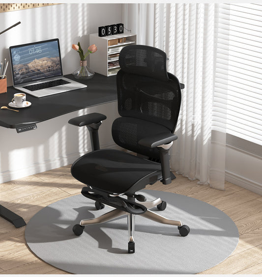 Reiko Aurelia heavy duty ergonomic chair - high elastic mesh with footrest Malaysia