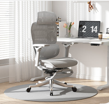 Reiko Aurelia Ergonomic Chair Full Mesh 6D Armrest Ergonomic Office Aluminum Chair Heavy Duty with Footrest