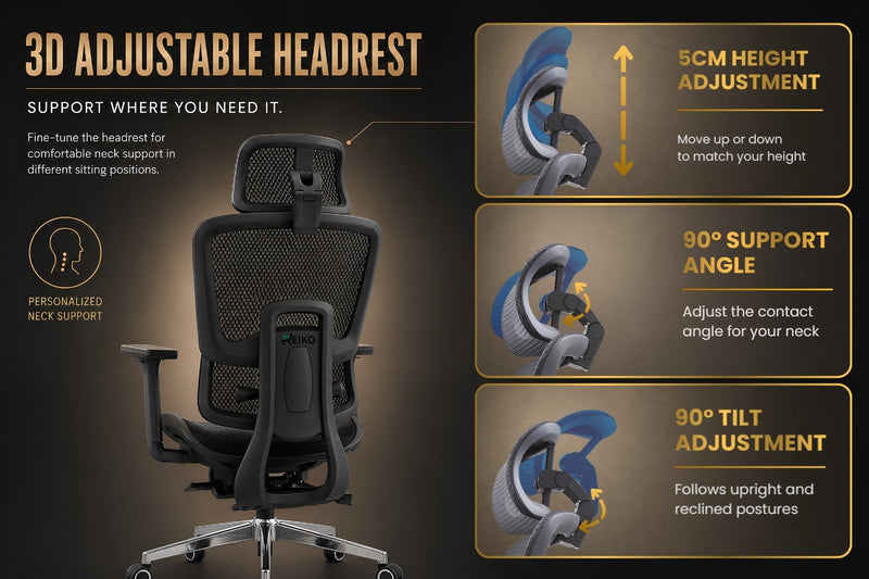 Reiko Lumos Ergonomic Chair specifications