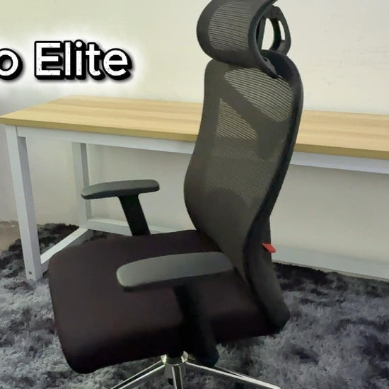 Reiko Elite ergonomic chair operation guide video showing adjustment features