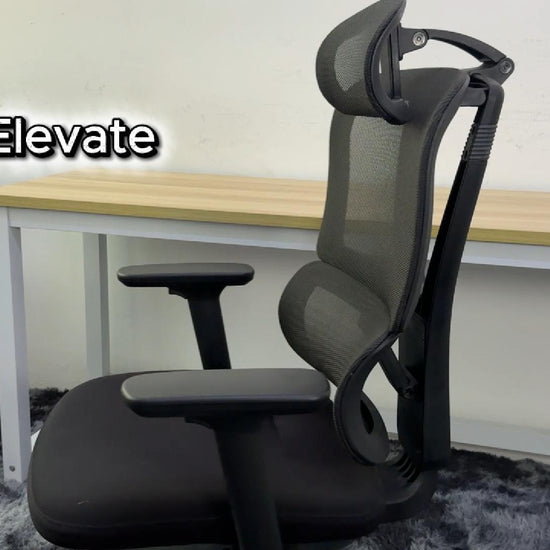 Reiko Elevate ergonomic chair operation guide video showing adjustment features