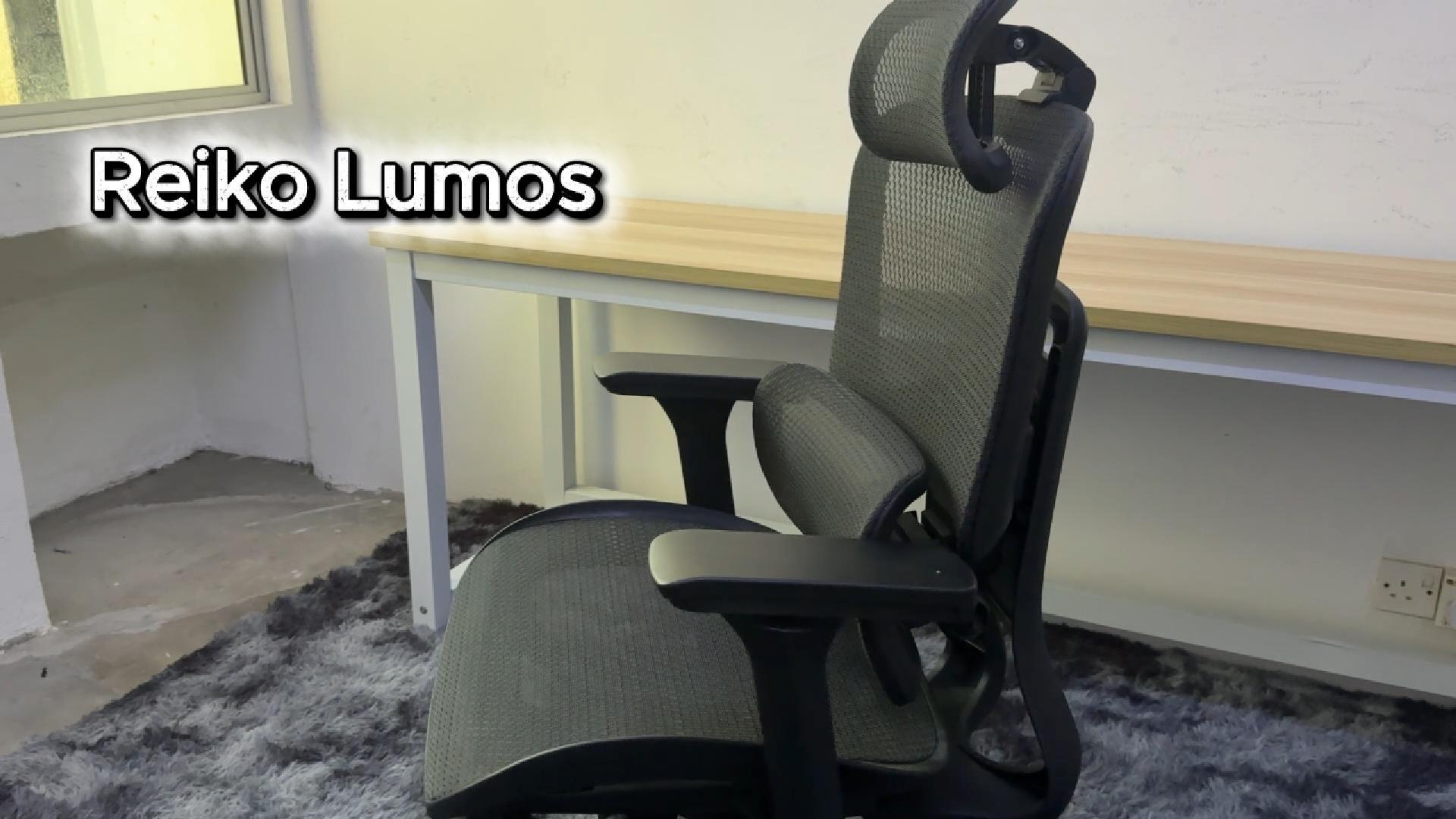 Reiko Lumos ergonomic chair operation guide video showing adjustment features