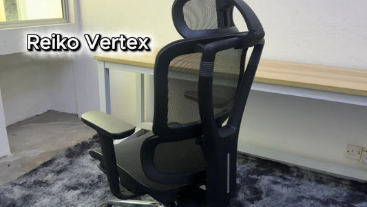 Reiko Vertex ergonomic chair operation guide video showing adjustment features