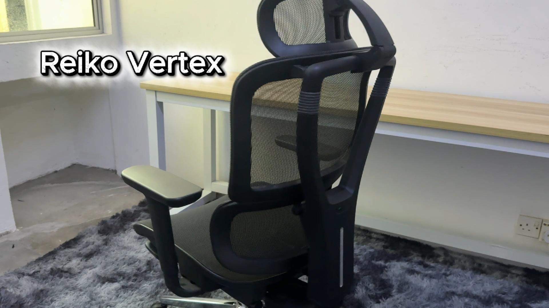 Reiko Vertex ergonomic chair operation guide video showing adjustment features