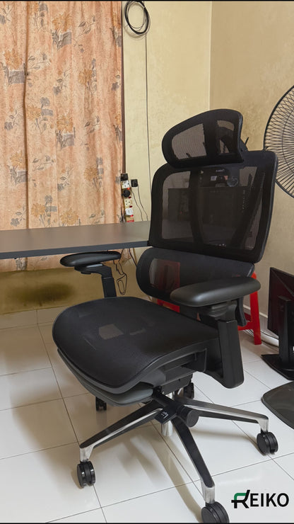 Reiko Nova 30 Full Mesh Ergonomic Chair - 3 Years Warranty (Office Chair, Adjustable Lumbar Chair, Gaming Chair)